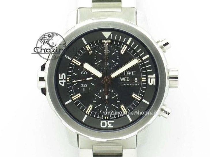 MIROTIME 0415 WaterResistant Da Vinci IW356601 SS MKF 1:1 Best Edition White Dial On Black Leather Strap A 7232